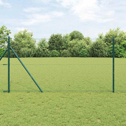 vidaXL Hexagon Fence 1 x 100 m PVC Green 1