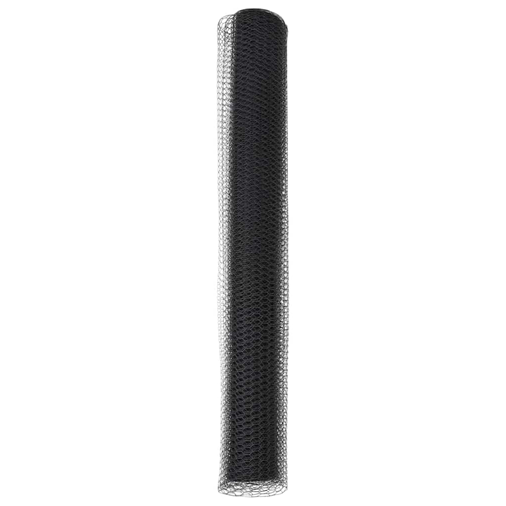 vidaXL Hexagon Fence 1.2 x 50 m PVC Grey 6