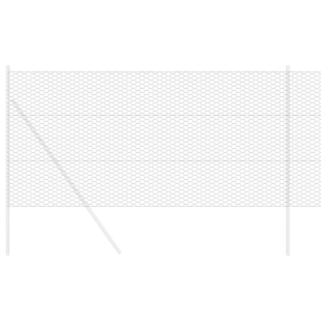 vidaXL Hexagon Fence 1.2 x 50 m PVC Grey 3