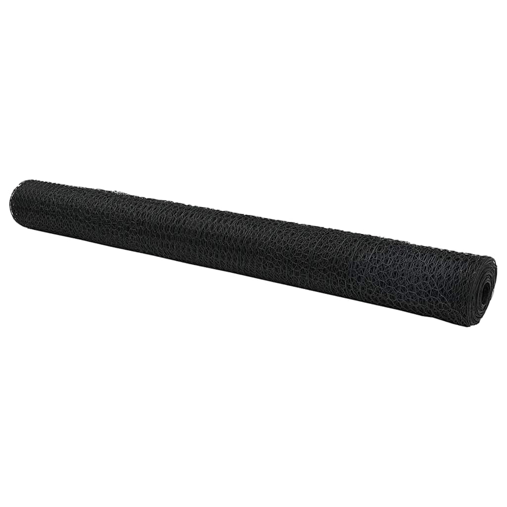vidaXL Hexagon Fence 1.4 x 50 m PVC Grey 2