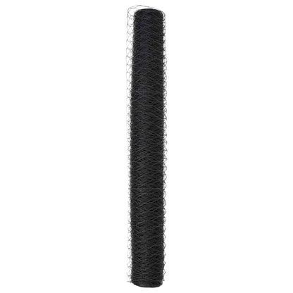 vidaXL Hexagon Fence 1.4 x 50 m PVC Grey 6