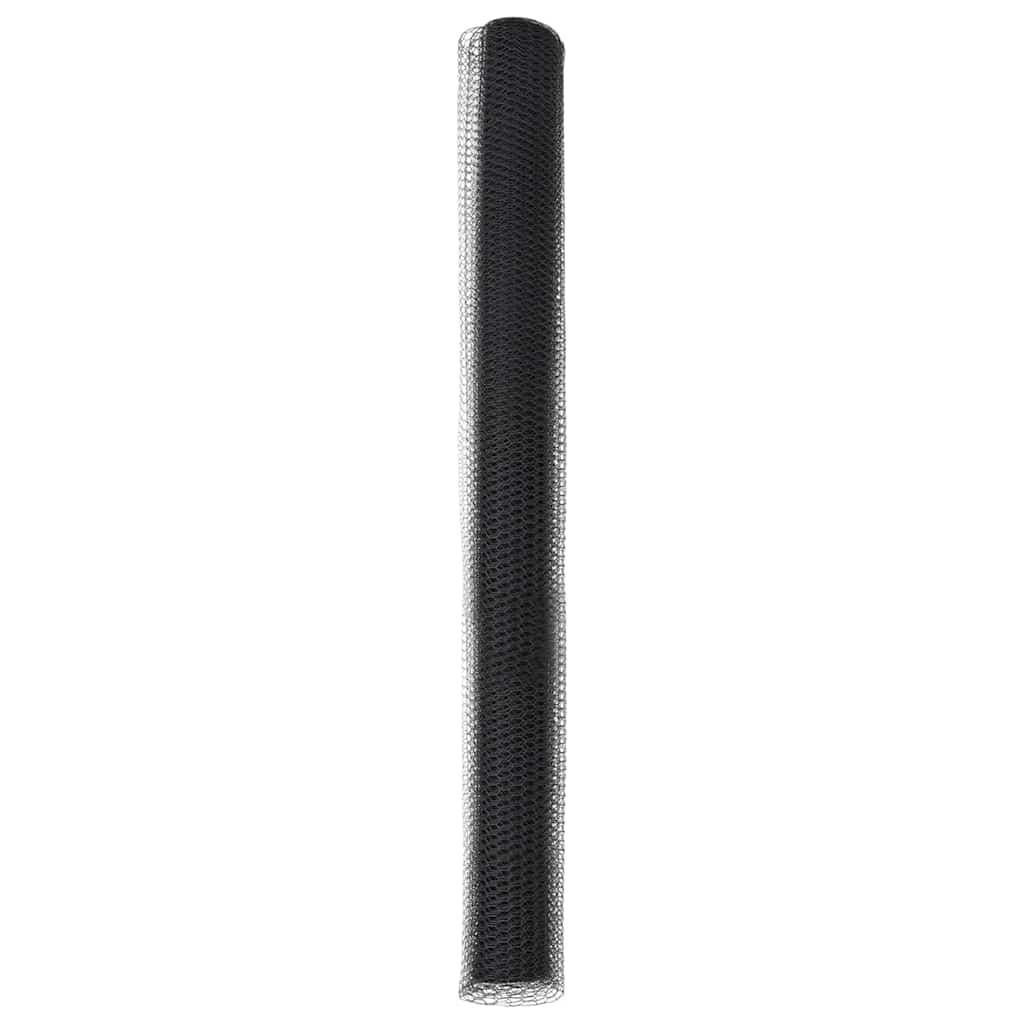 vidaXL Hexagon Fence 1.5 x 50 m PVC Grey 6