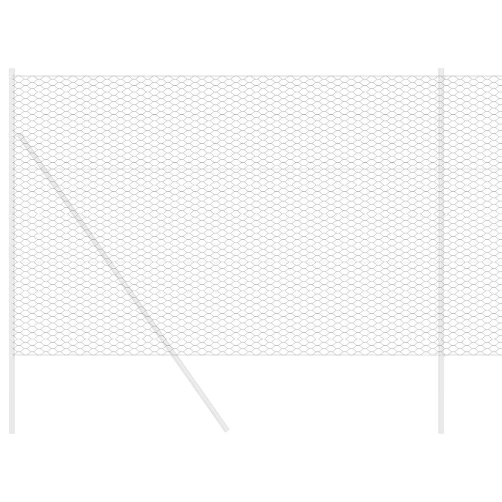 vidaXL Hexagon Fence 1.5 x 50 m PVC Grey 3