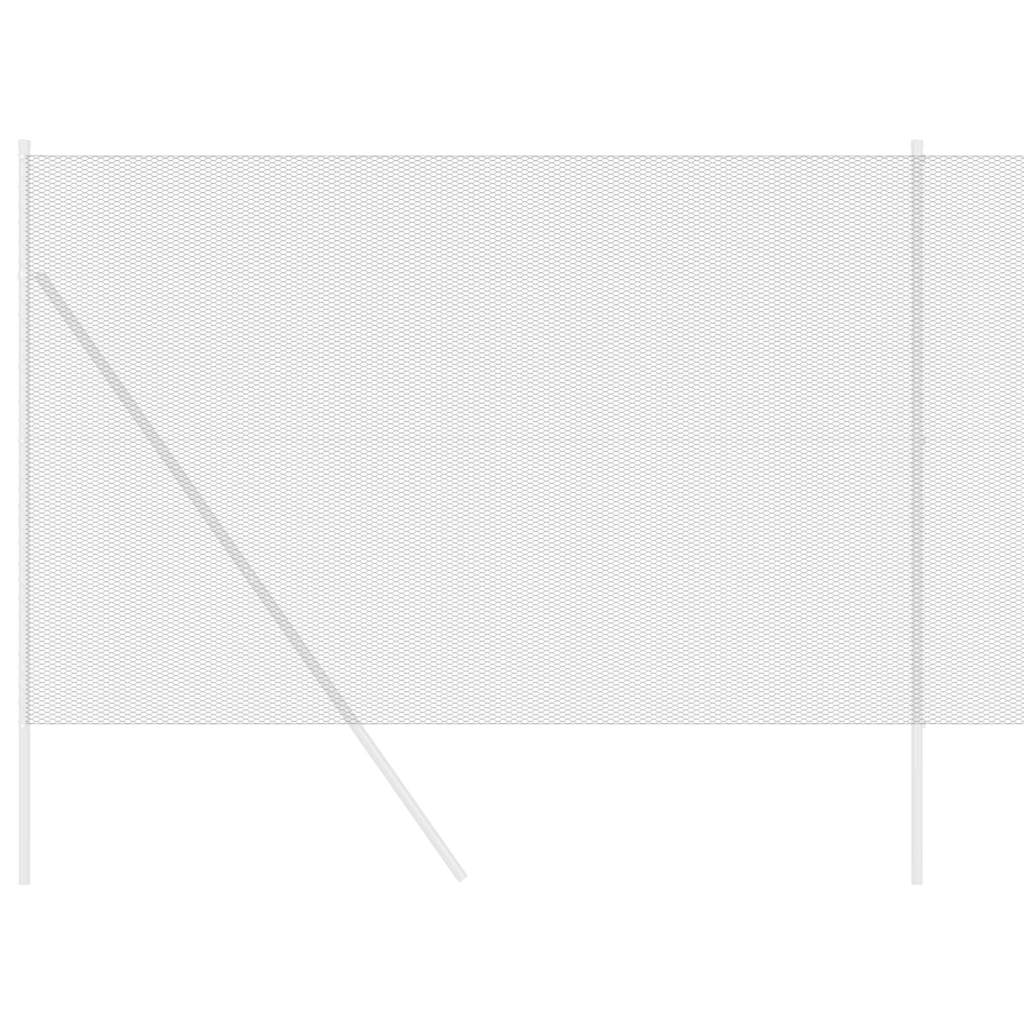 vidaXL Hexagon Fence 1.6 x 50 m PVC Grey 3