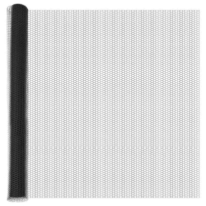 vidaXL Hexagon Fence 1.6 x 50 m PVC Grey 5