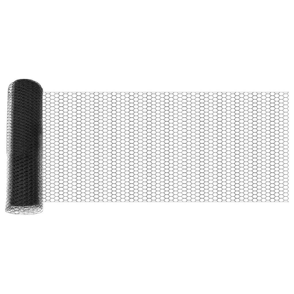 vidaXL Hexagon Fence 0.8 x 100 m PVC Grey 5