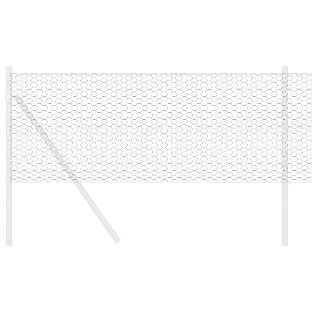 vidaXL Hexagon Fence 0.8 x 100 m PVC Grey 3