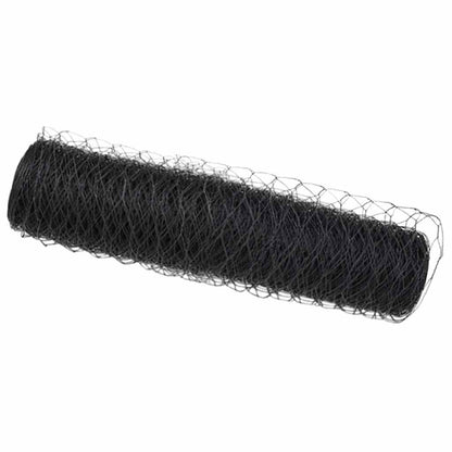 vidaXL Hexagon Fence 0.8 x 100 m PVC Grey 2