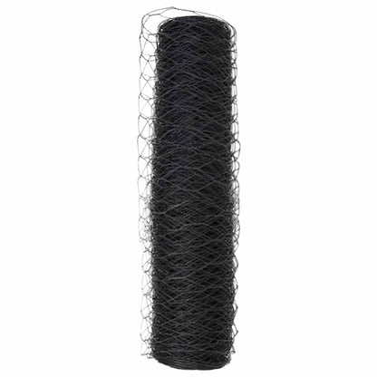 vidaXL Hexagon Fence 0.8 x 100 m PVC Grey 6
