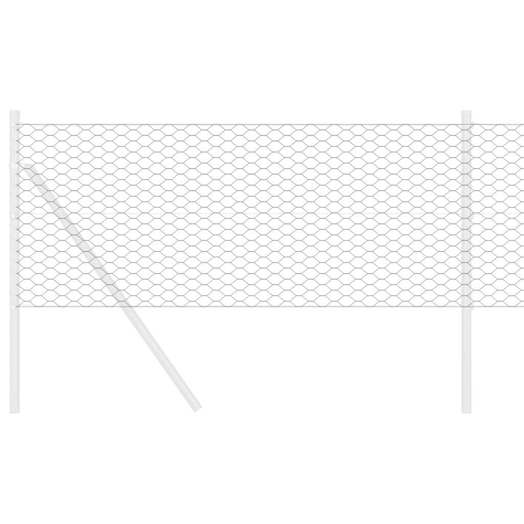 vidaXL Hexagon Fence 0.8 x 100 m PVC Grey 3