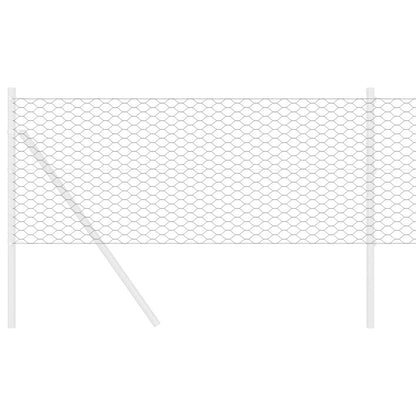 vidaXL Hexagon Fence 0.8 x 100 m PVC Grey 3