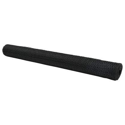 vidaXL Hexagon Fence 1 x 100 m PVC Grey 2