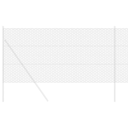 vidaXL Hexagon Fence 1 x 100 m PVC Grey 3