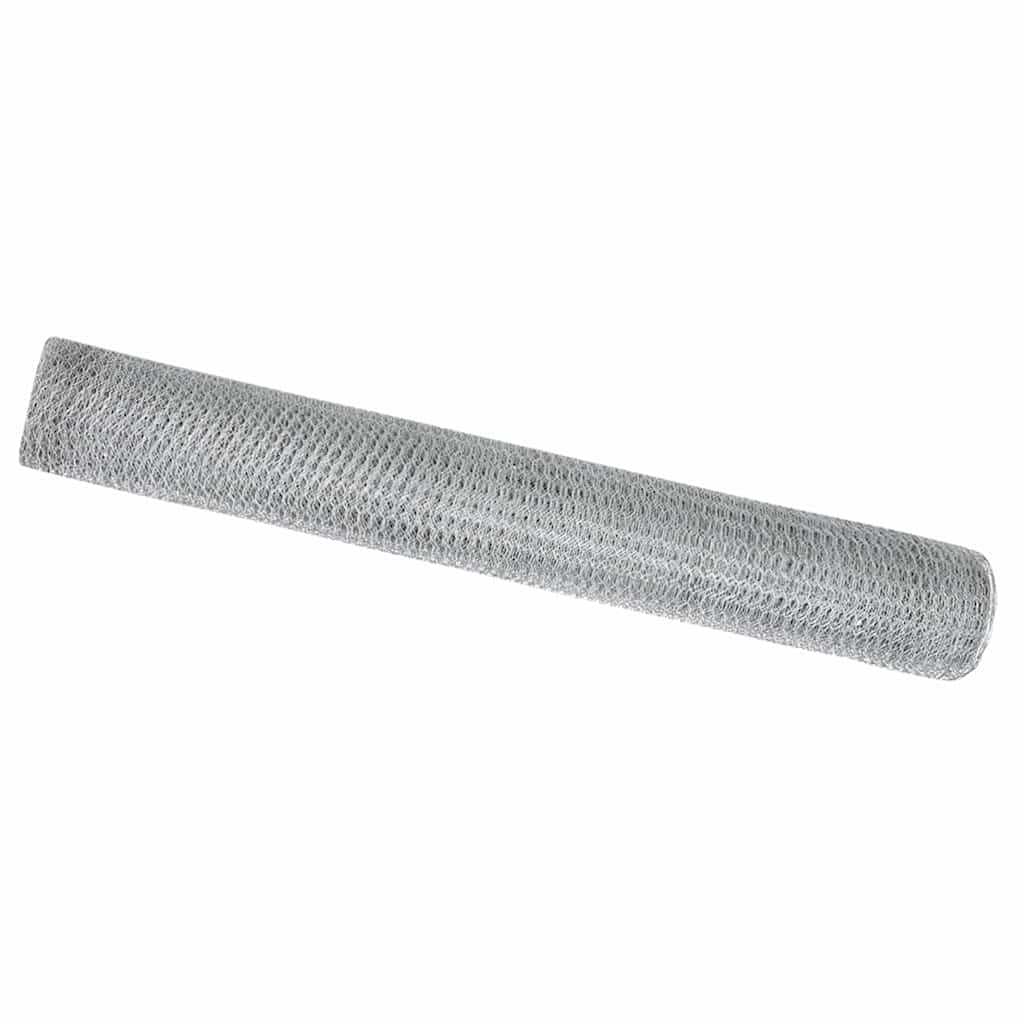 vidaXL Hexagon Fence 1.4 x 50 m Galvanised steel Silver 2