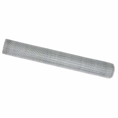 vidaXL Hexagon Fence 1.4 x 50 m Galvanised steel Silver 2