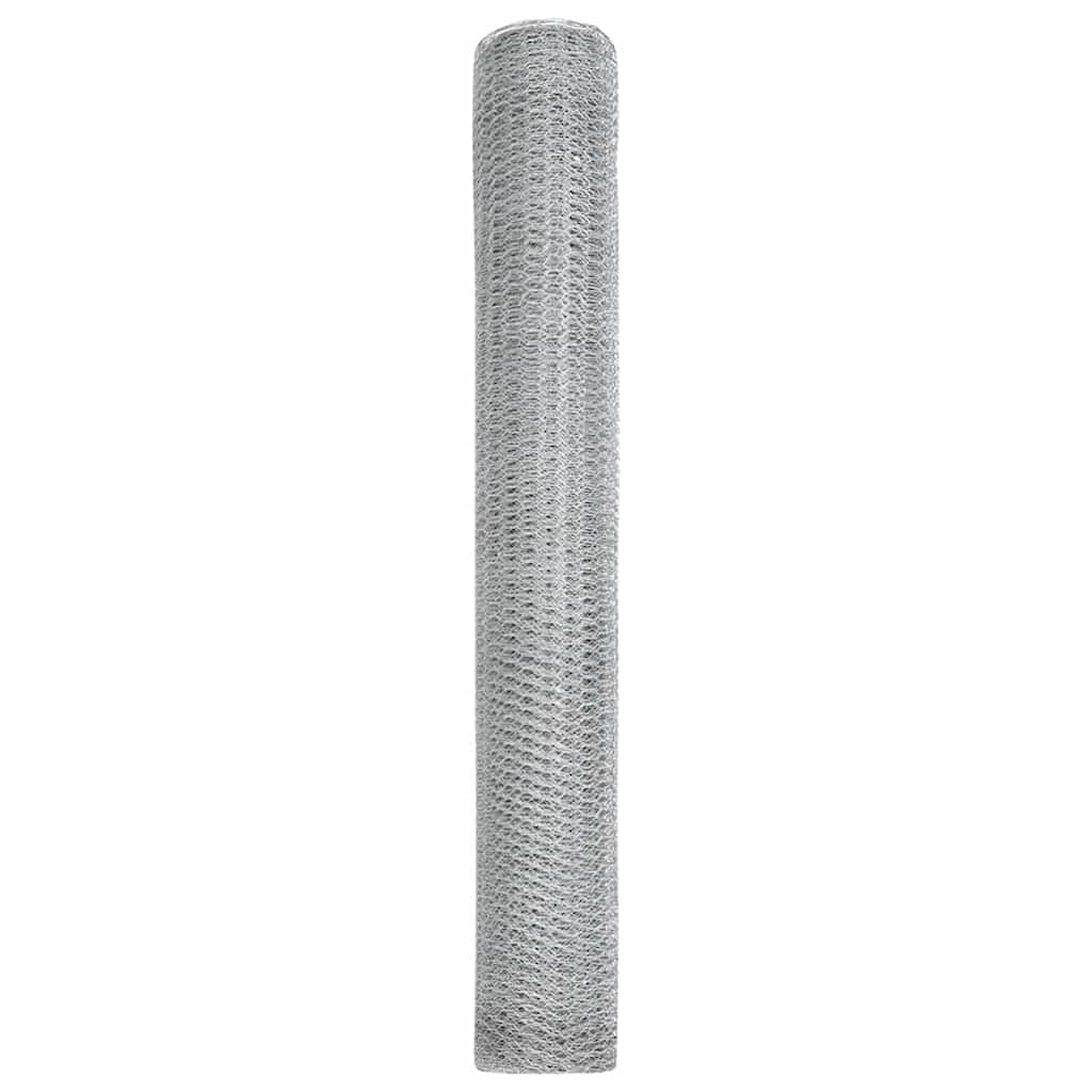 vidaXL Hexagon Fence 1.4 x 50 m Galvanised steel Silver 6