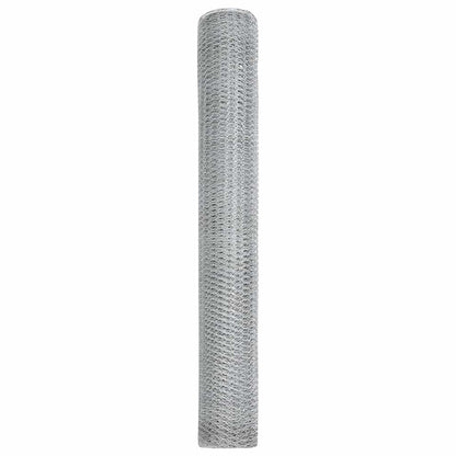 vidaXL Hexagon Fence 1.4 x 50 m Galvanised steel Silver 6