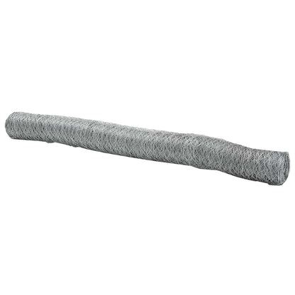 vidaXL Hexagon Fence 1.4 x 50 m Galvanised steel Silver 2