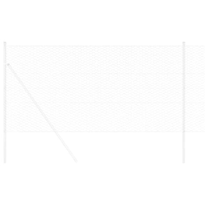 vidaXL Hexagon Fence 1.4 x 50 m Galvanised steel Silver 3