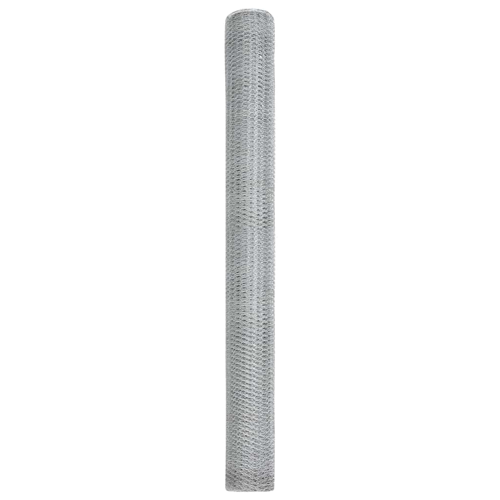 vidaXL Hexagon Fence 1.5 x 50 m Galvanised steel Silver 6