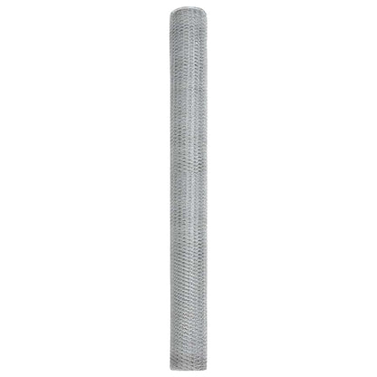 vidaXL Hexagon Fence 1.5 x 50 m Galvanised steel Silver 6