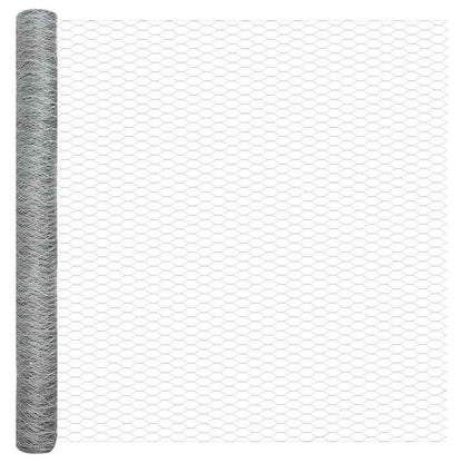 vidaXL Hexagon Fence 1.5 x 50 m Galvanised steel Silver 5