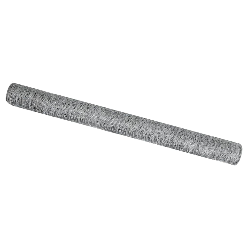 vidaXL Hexagon Fence 1.6 x 50 m Galvanised steel Silver 2