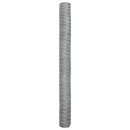 vidaXL Hexagon Fence 1.6 x 50 m Galvanised steel Silver 6