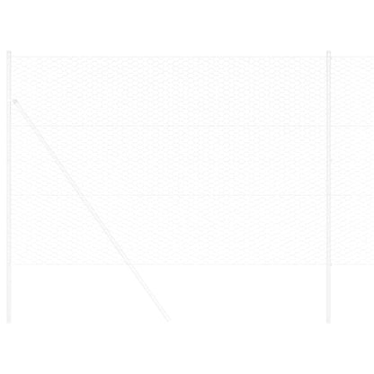 vidaXL Hexagon Fence 1.6 x 50 m Galvanised steel Silver 3