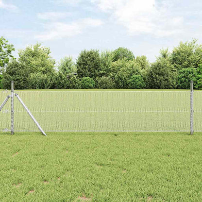 vidaXL Hexagon Fence 0.8 x 100 m Galvanised steel Silver 1