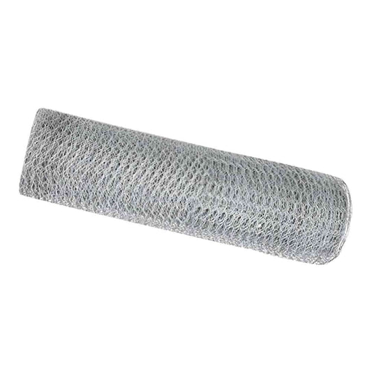 Hexagon Fence 1 x 100 m Silver Galvanised Steel mesh Size 25 mm 0.8 m