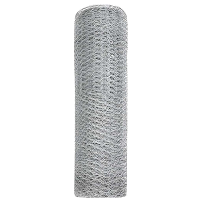 vidaXL Hexagon Fence 0.8 x 100 m Galvanised steel Silver 6