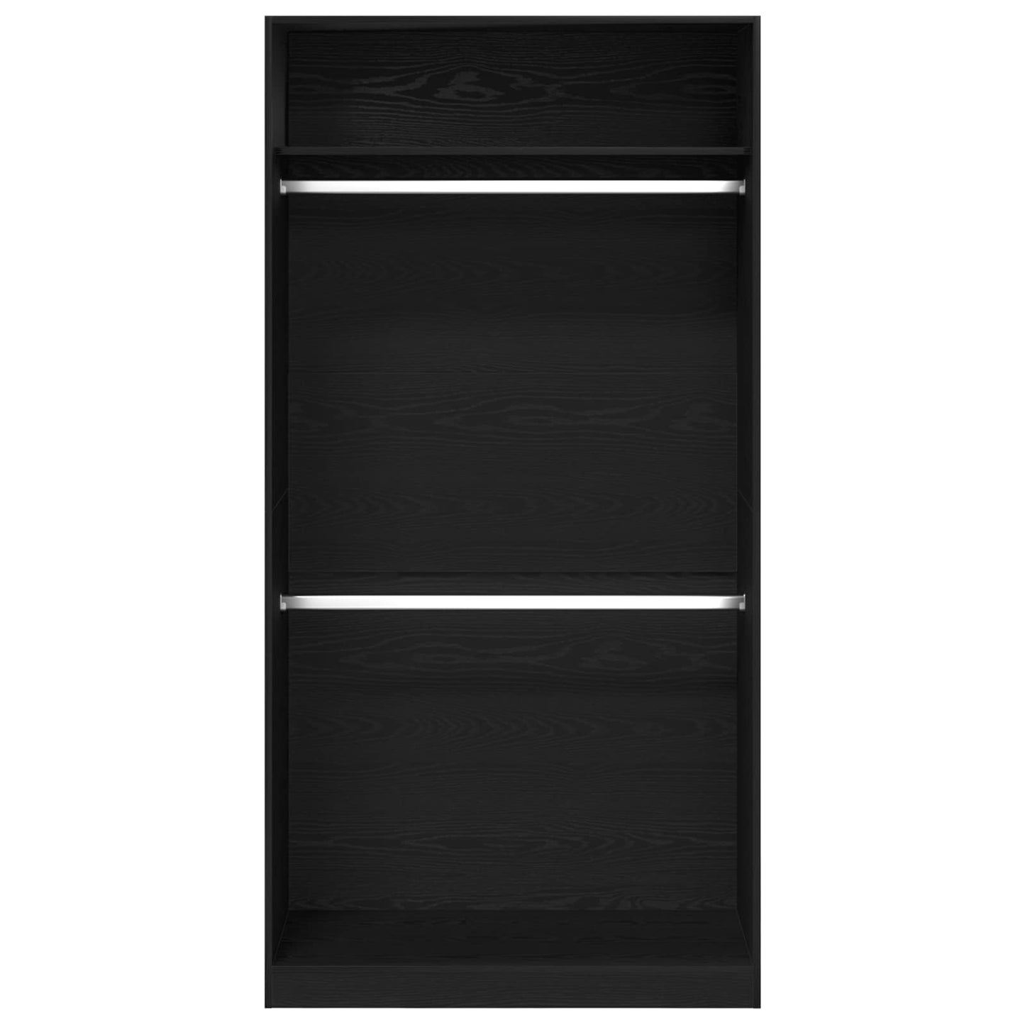vidaXL Wardrobe Black Oak 100 x 50 x 200 cm Engineered Wood 6