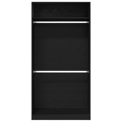 vidaXL Wardrobe Black Oak 100 x 50 x 200 cm Engineered Wood 6