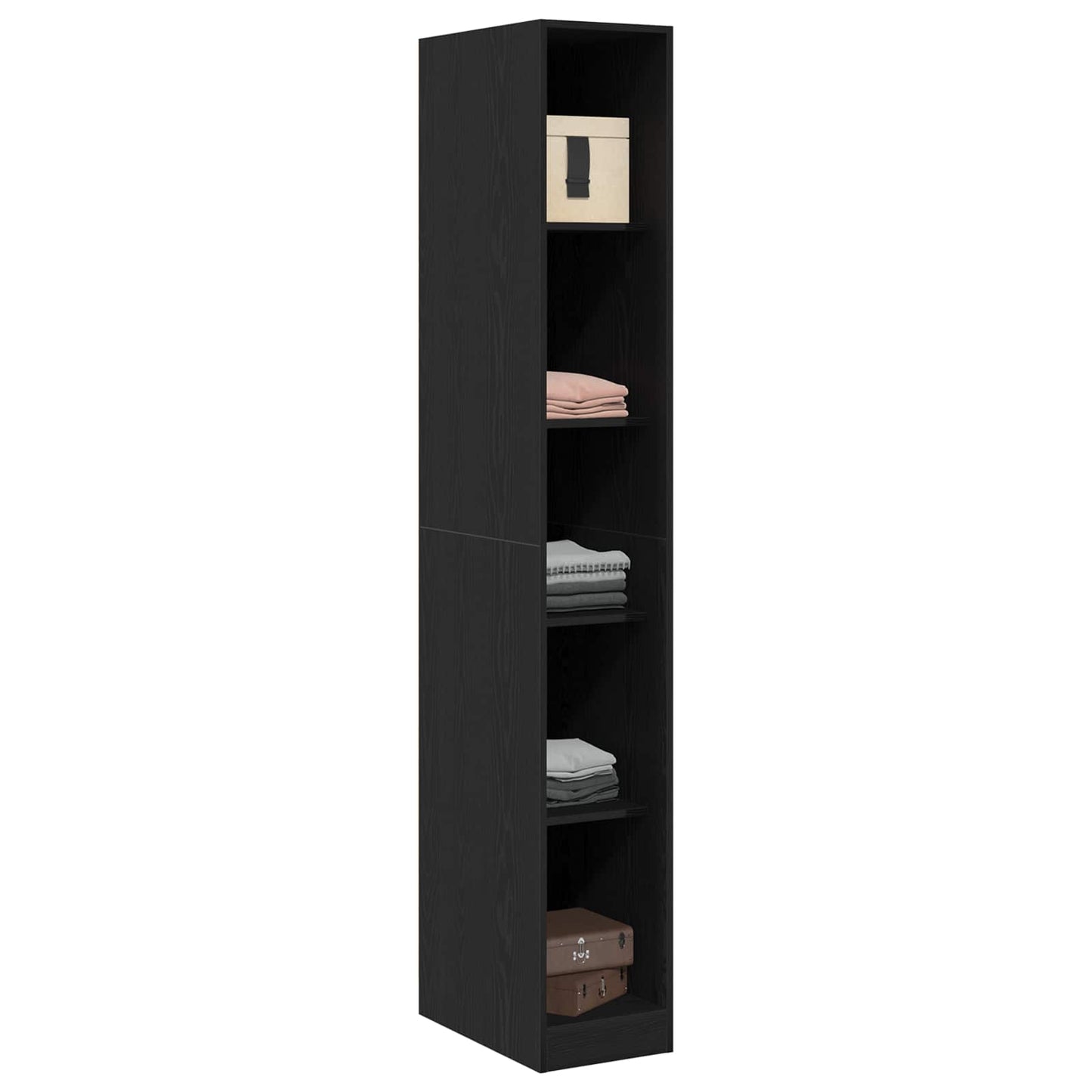 vidaXL Wardrobe Black Oak 30 x 50 x 200 cm Engineered Wood 2