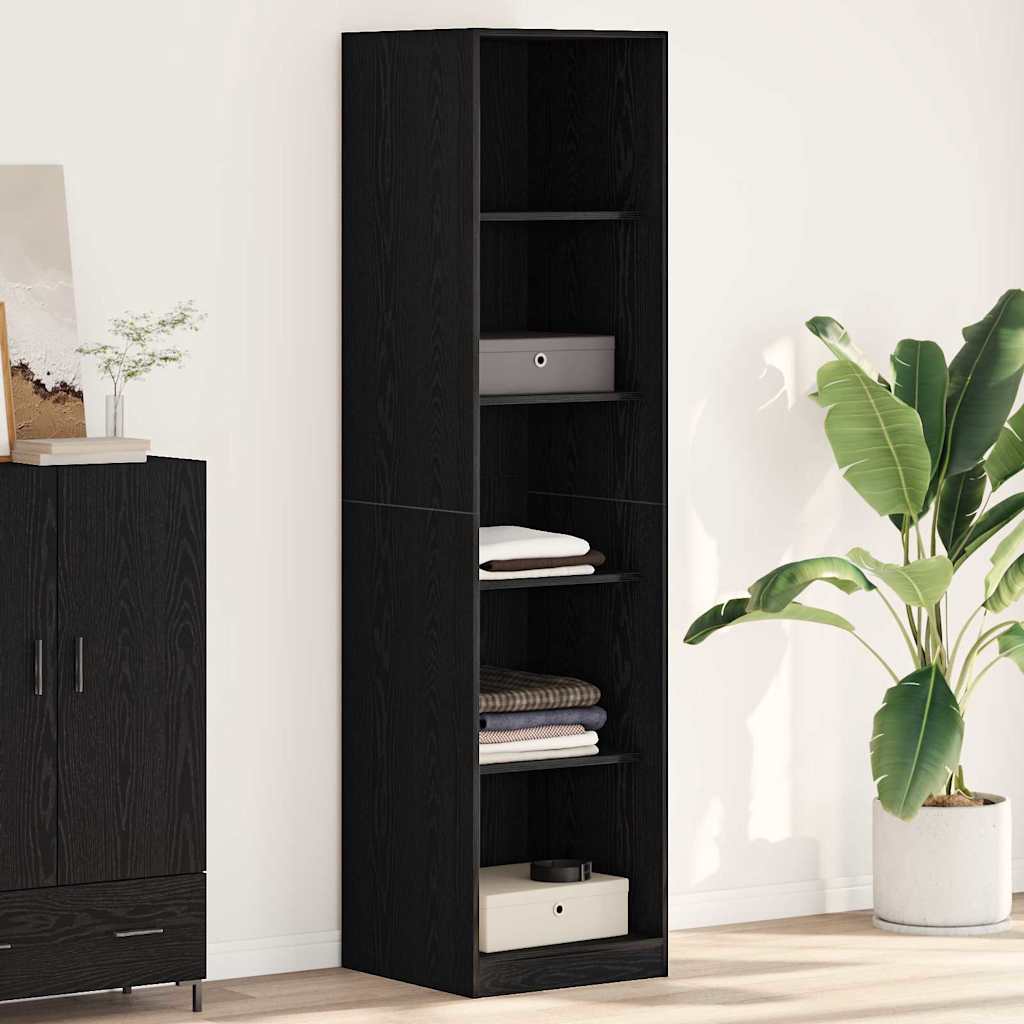 vidaXL Wardrobe Black Oak 50 x 50 x 200 cm Engineered Wood 1