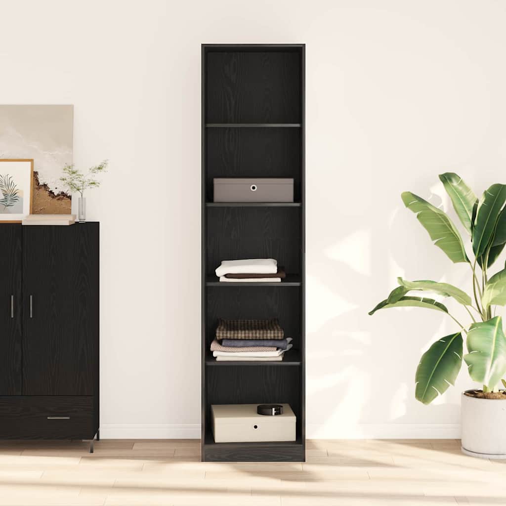 vidaXL Wardrobe Black Oak 50 x 50 x 200 cm Engineered Wood 4