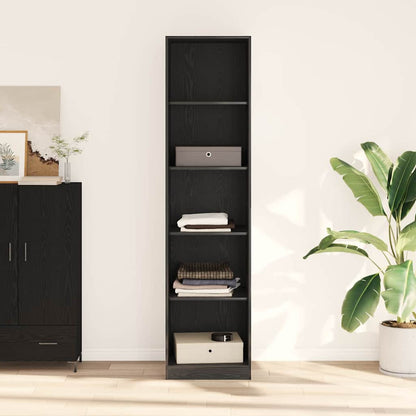 vidaXL Wardrobe Black Oak 50 x 50 x 200 cm Engineered Wood 4