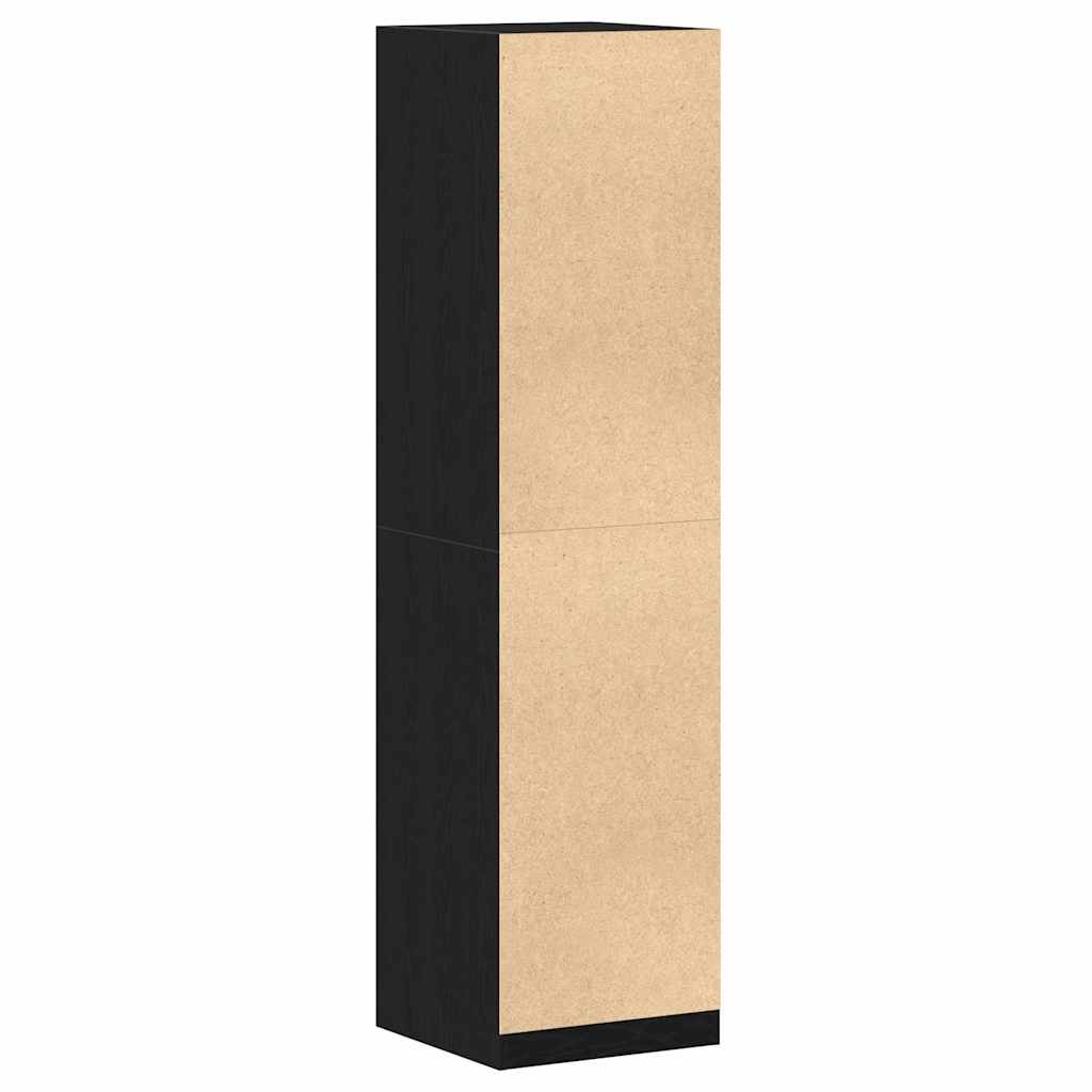 vidaXL Wardrobe Black Oak 50 x 50 x 200 cm Engineered Wood 5