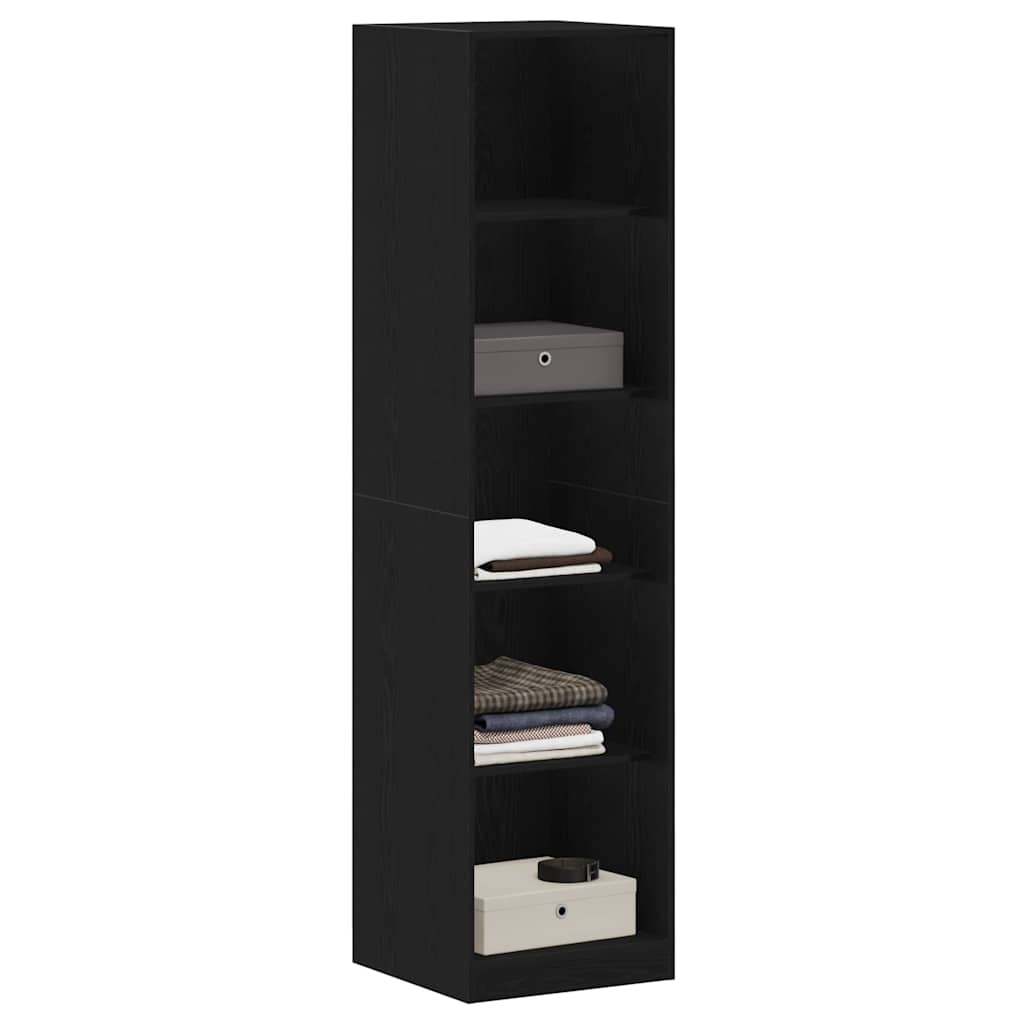 vidaXL Wardrobe Black Oak 50 x 50 x 200 cm Engineered Wood 3