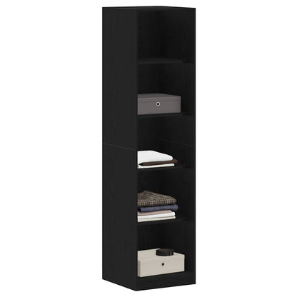 vidaXL Wardrobe Black Oak 50 x 50 x 200 cm Engineered Wood 3
