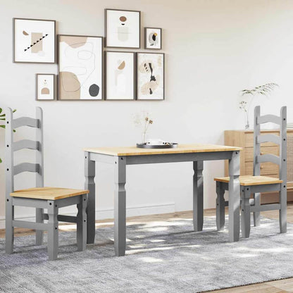 3 Piece Dining Set "PANAMA" Solid Wood Pine 112 cm