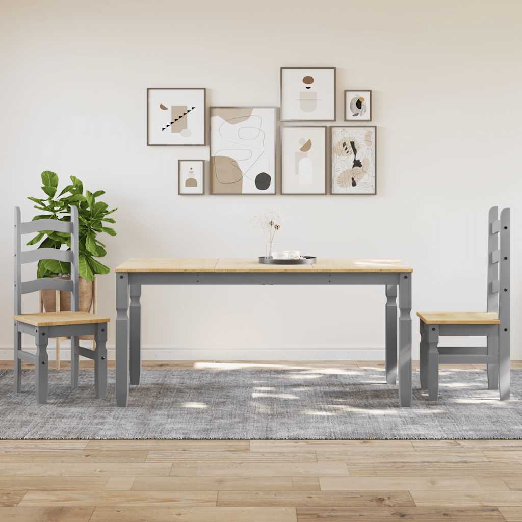 3 Piece Dining Set "PANAMA" Solid Wood Pine 160 cm