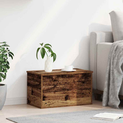 vidaXL Storage Box Old Wood 60 x 35 x 35 cm Engineered Wood 4