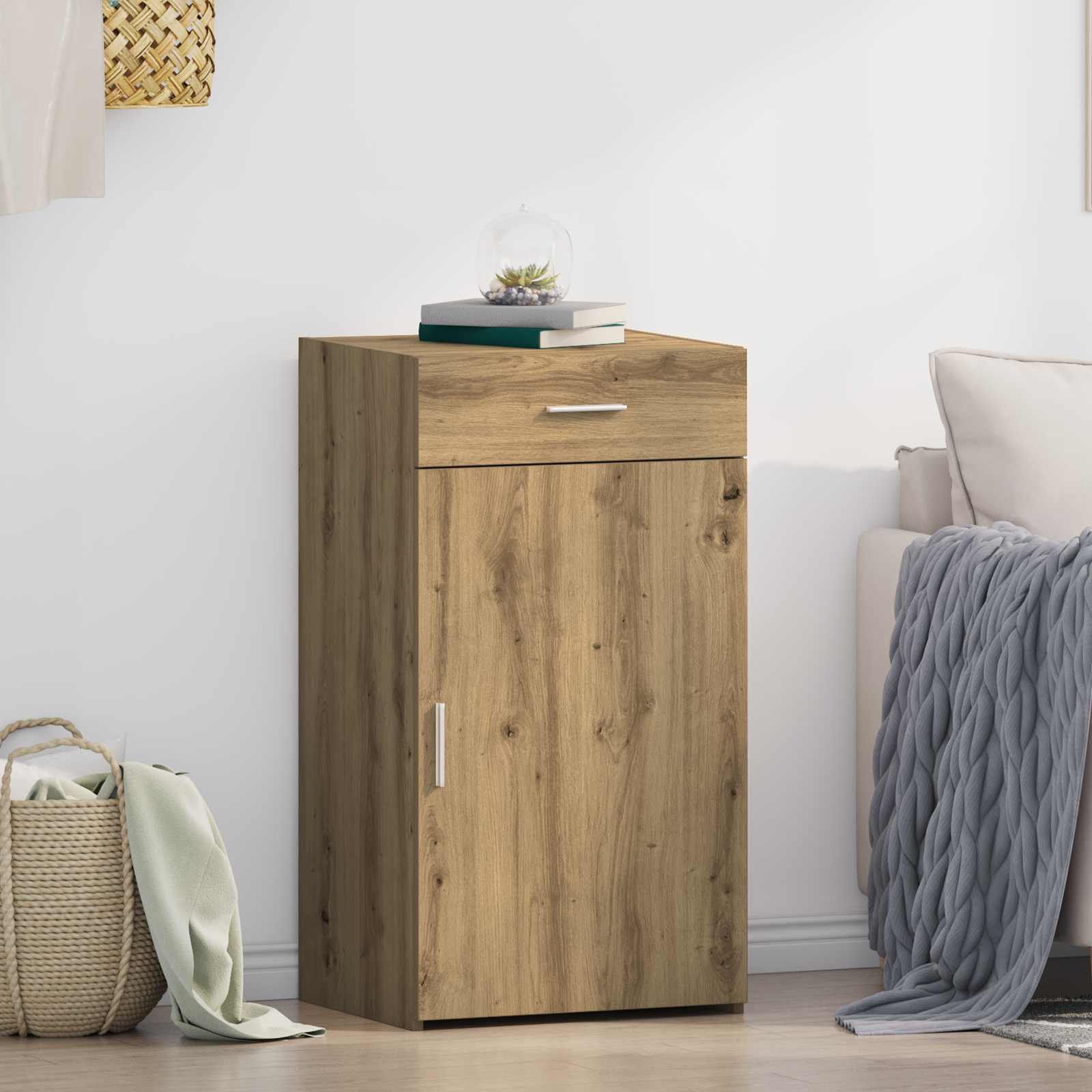 vidaXL Sideboard Artisan Oak 50 x 42.5 x 93 cm 1