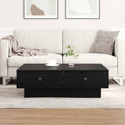 Coffee Table Engineered Wood Width 90 cm Black oak 28 cm 90 cm