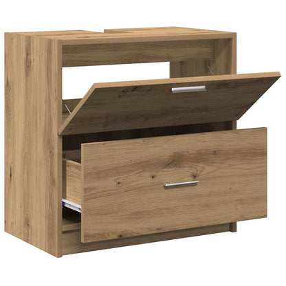 vidaXL Bathroom Cabinet Artisan Oak 59 x 37 x 59 cm Engineered wood 5