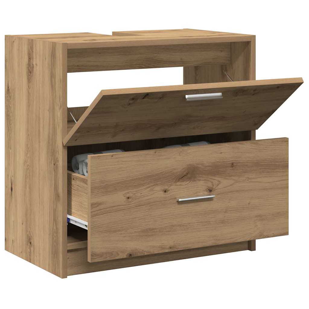 vidaXL Bathroom Cabinet Artisan Oak 59 x 37 x 59 cm Engineered wood 3
