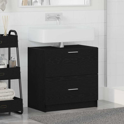 vidaXL Bathroom Cabinet Black Oak 59 x 37 x 59 cm Engineered wood 4