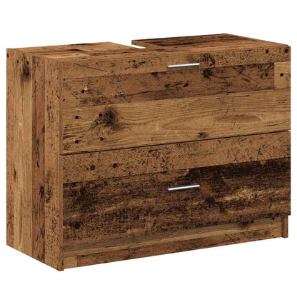 vidaXL Bathroom Cabinet Old Wood 78 x 37 x 59 cm Engineered wood 2